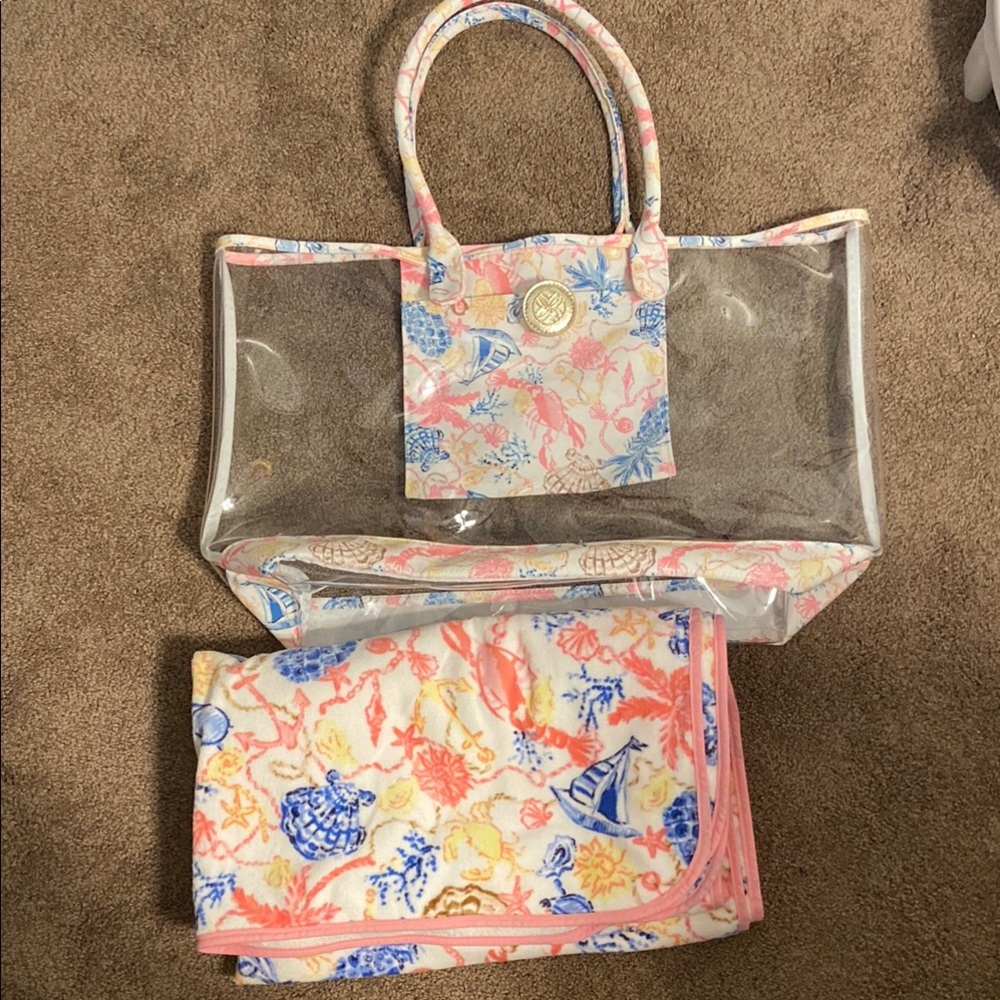 Clear Tote Bag and Extra Long Towel